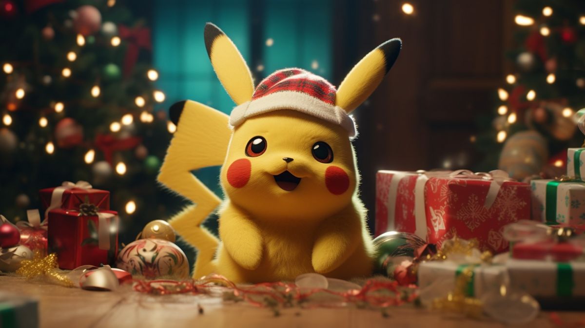 Pikachu celebrating End of Year festivities